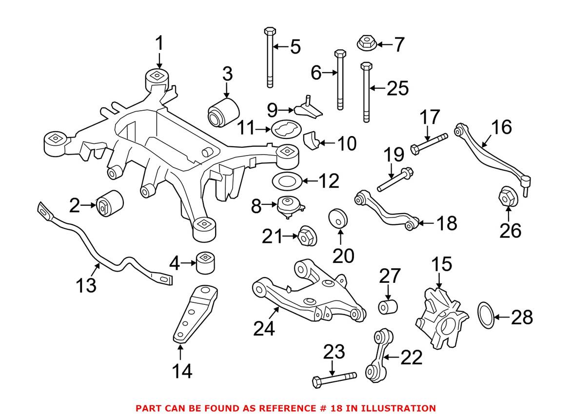 BMW Control Arm - Rear Passenger Side Upper Forward 33326782132